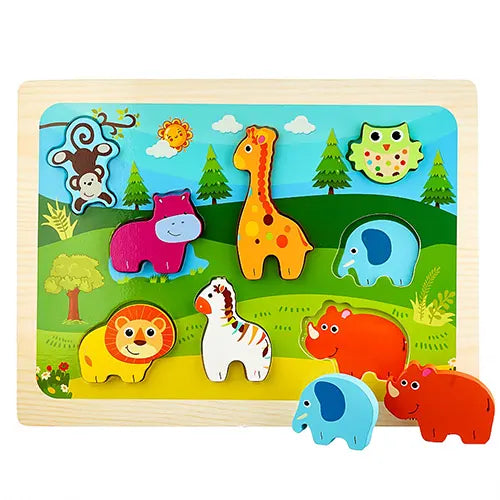 animal puzzle board toddlers montessori toy 1