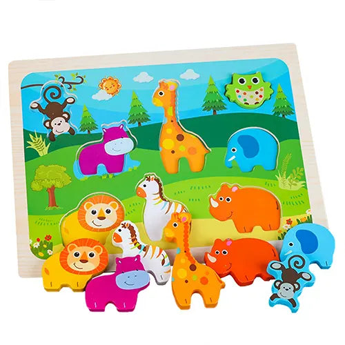 animal puzzle board toddlers montessori toy 2