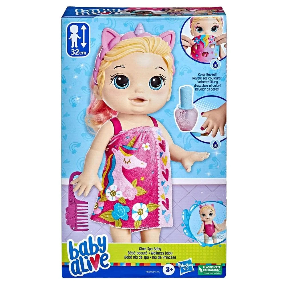 baby alive glam spa baby doll blonde 4