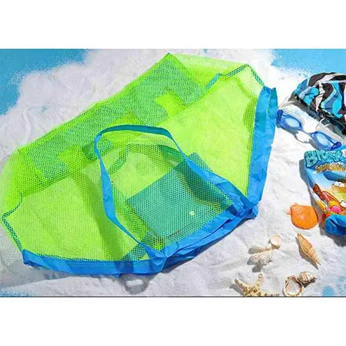 beach bag mesh large sand toys storage 2