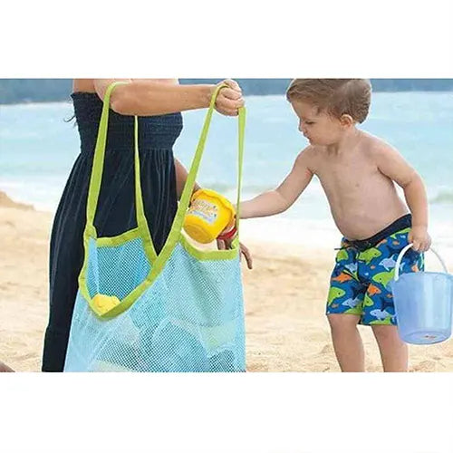 beach bag mesh large sand toys storage 4