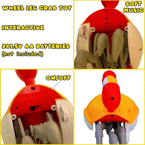 crawling crab toy with music and led light 9