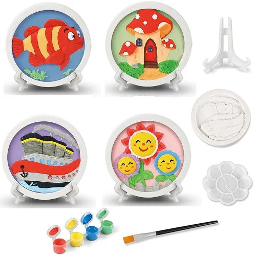 diy 3d souvenir plate painting kit 1