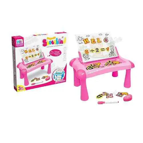 magnetic sketchpad desk pink 2