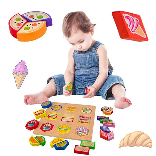 paired shape puzzle food 1