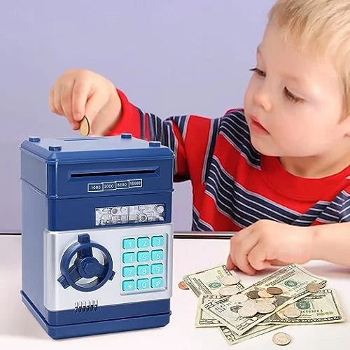piggy bank safebox kids pretend play bank money coins 10