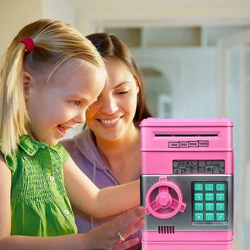 piggy bank safebox kids pretend play bank money coins 15