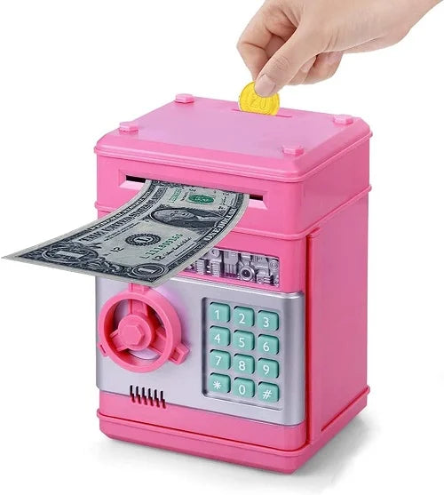 piggy bank safebox kids pretend play bank money coins 3