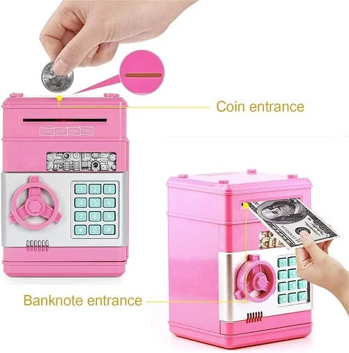 piggy bank safebox kids pretend play bank money coins 7
