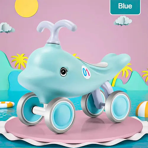 ride on dolphin blue 2