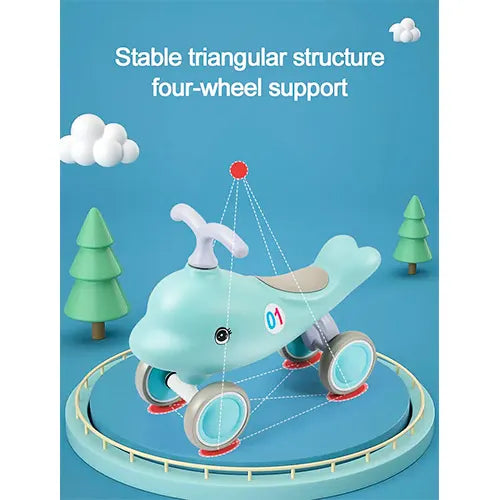 ride on dolphin blue 9