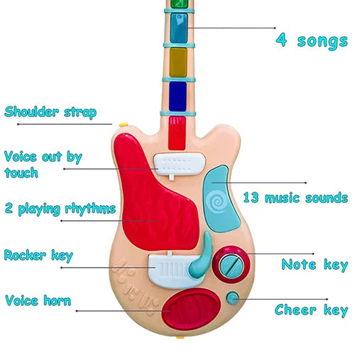 rocker guitar pink 5