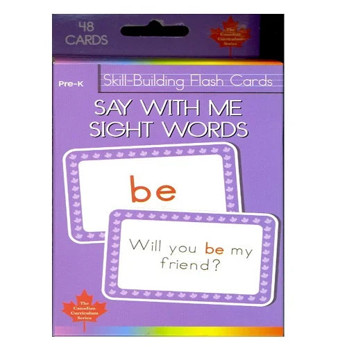 say with me sight words skill building flash cards 1