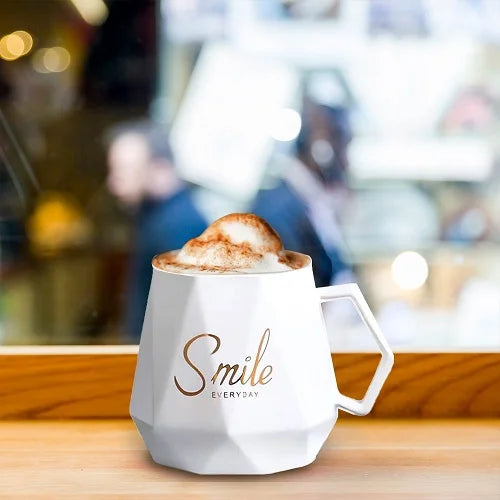 Smile Premium Mug with Spoon and Lid