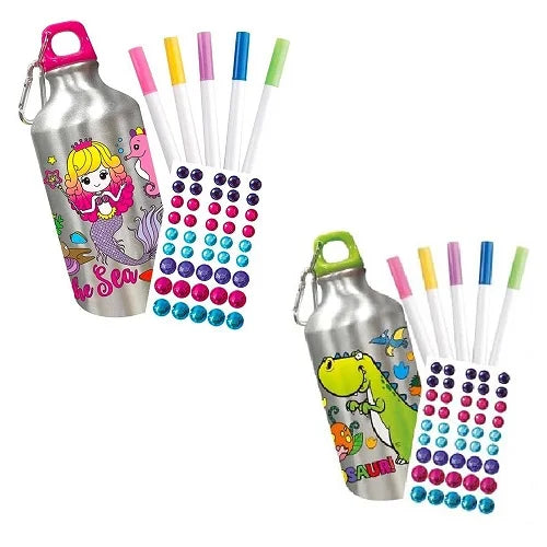 steel water bottle diy gems and colors 500 ml 1