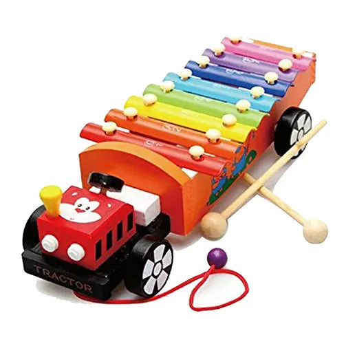 xylophone tractor wooden 1