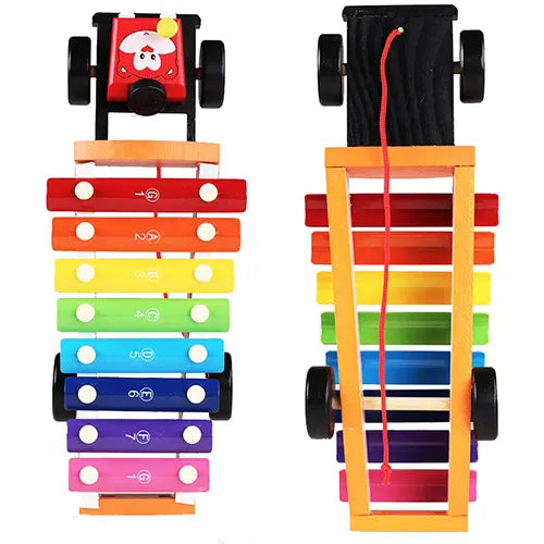 xylophone tractor wooden 2