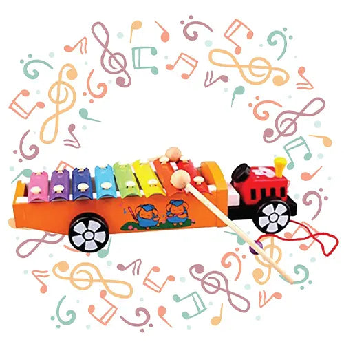 xylophone tractor wooden 4