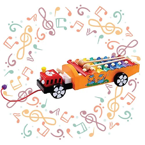 xylophone tractor wooden 5