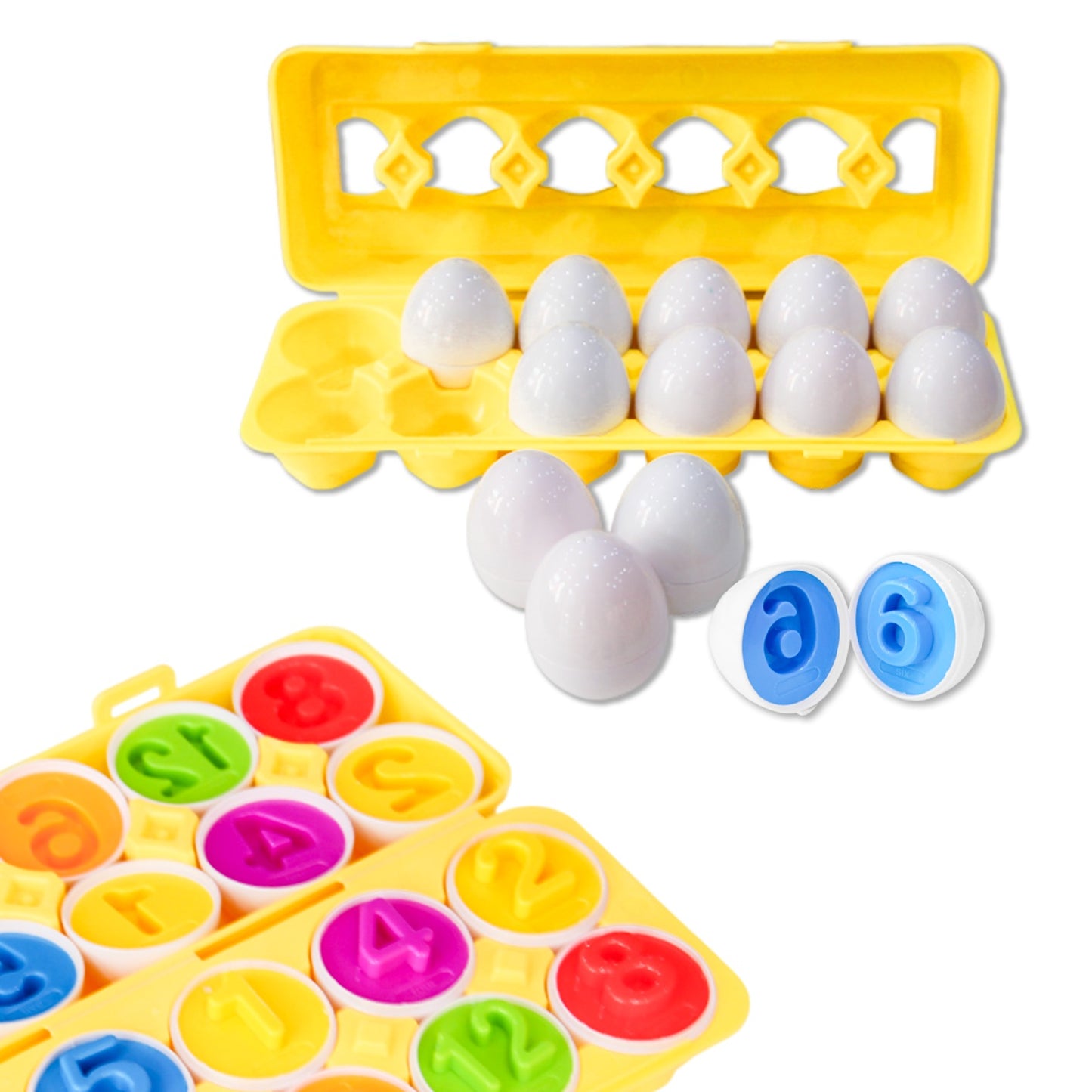 بيض متطابق - 12 قطعة