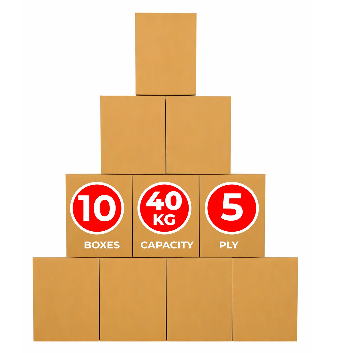UKR Heavy-Duty Moving Box 55×50×70 cm | 10Pcs Large Empty Boxes