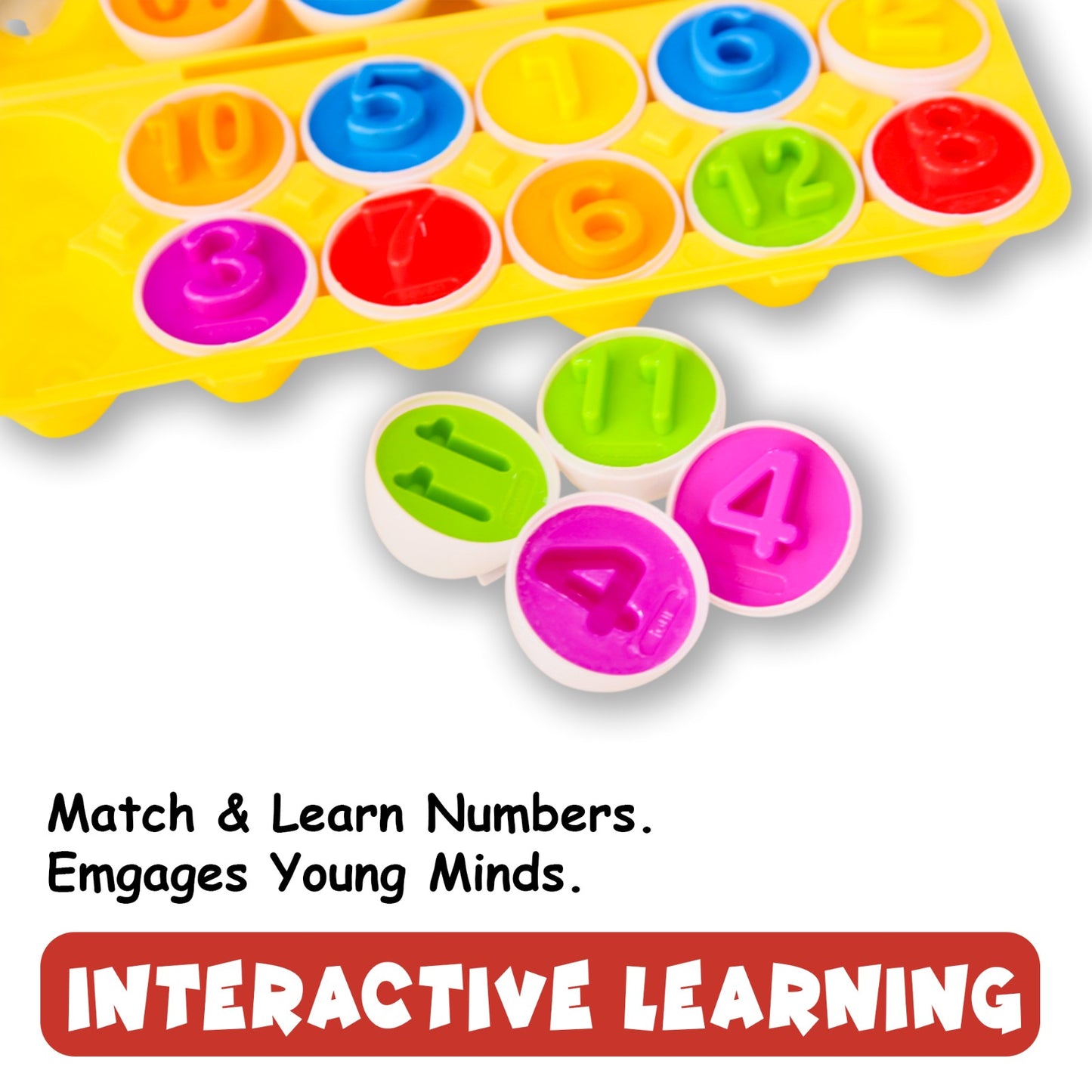 بيض متطابق - 12 قطعة