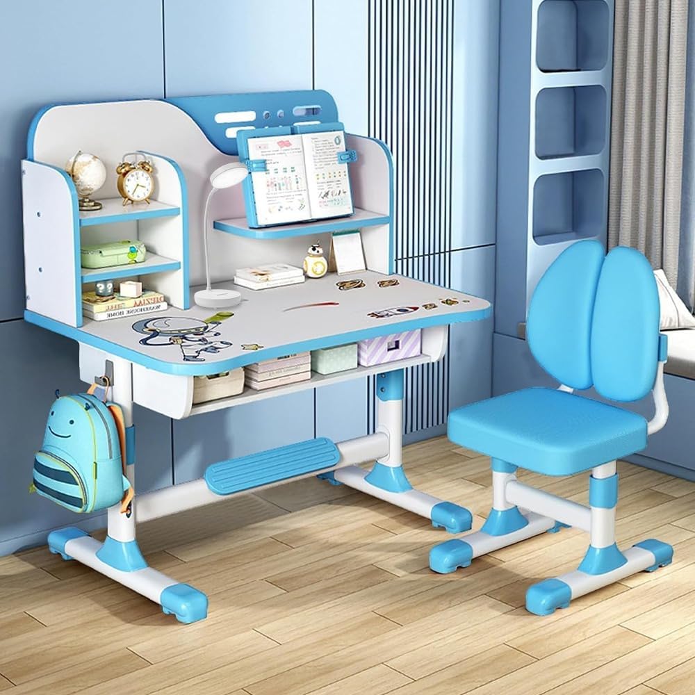 Adjustable Kids Study Learning Desk and Chair Set