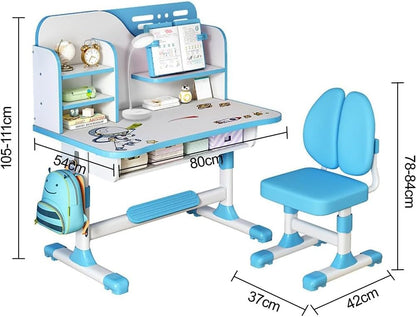 Adjustable Kids Study Learning Desk and Chair Set