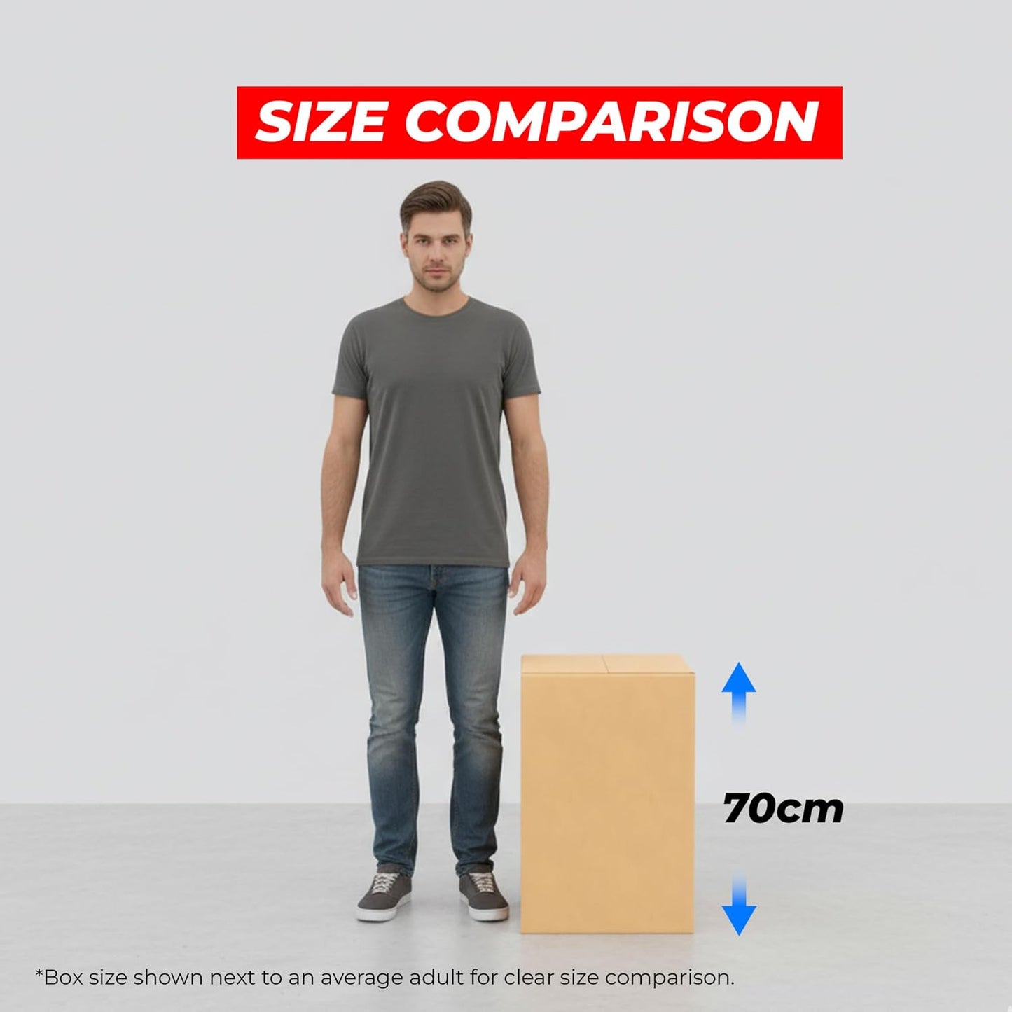 UKR Heavy-Duty Moving Box 55×50×70 cm | 10Pcs Large Empty Boxes