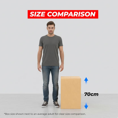 UKR Heavy-Duty Moving Box 55×50×70 cm | 10Pcs Large Empty Boxes