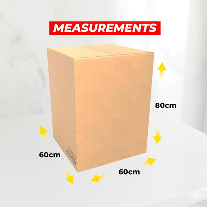 UKR Cargo Boxes 60x60x80 CM | 10 PC Heavy Duty 5-Ply Cardboard Boxes