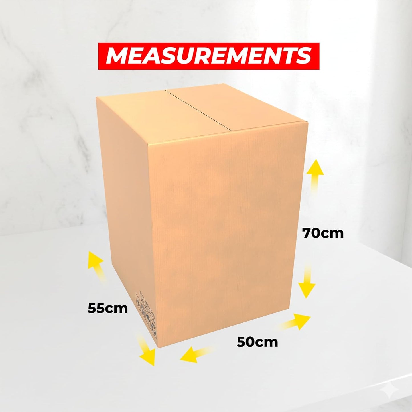 UKR Heavy-Duty Moving Box 55×50×70 cm | 10Pcs Large Empty Boxes