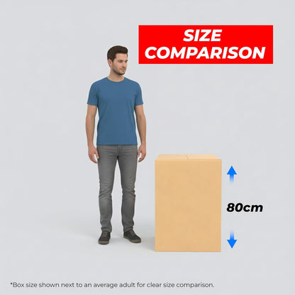 UKR Cargo Boxes 60x60x80 CM | 10 PC Heavy Duty 5-Ply Cardboard Boxes