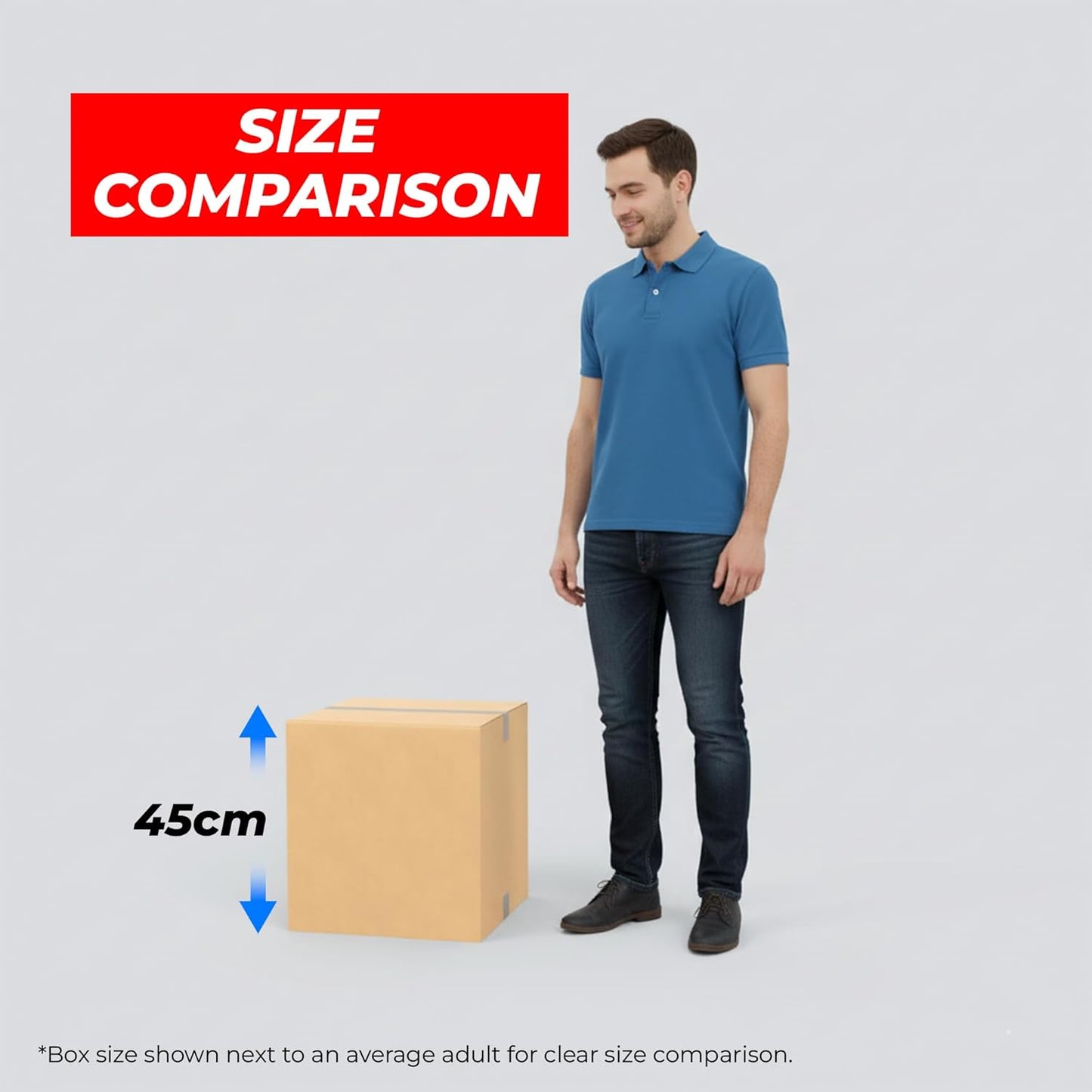 UKR Cargo Boxes 45x45x45 CM | 10 PC Heavy Duty 5-Ply Cardboard Boxes