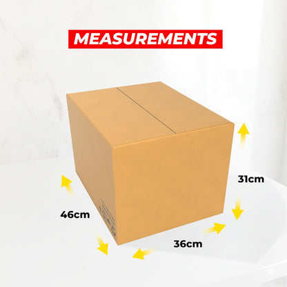 UKR 5 ply Cardboard Boxes 46x36x31cm | 10 Pcs Heavy Duty Double Wall Boxes