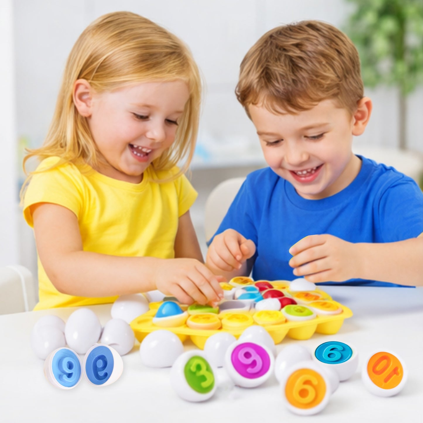 بيض متطابق - 12 قطعة