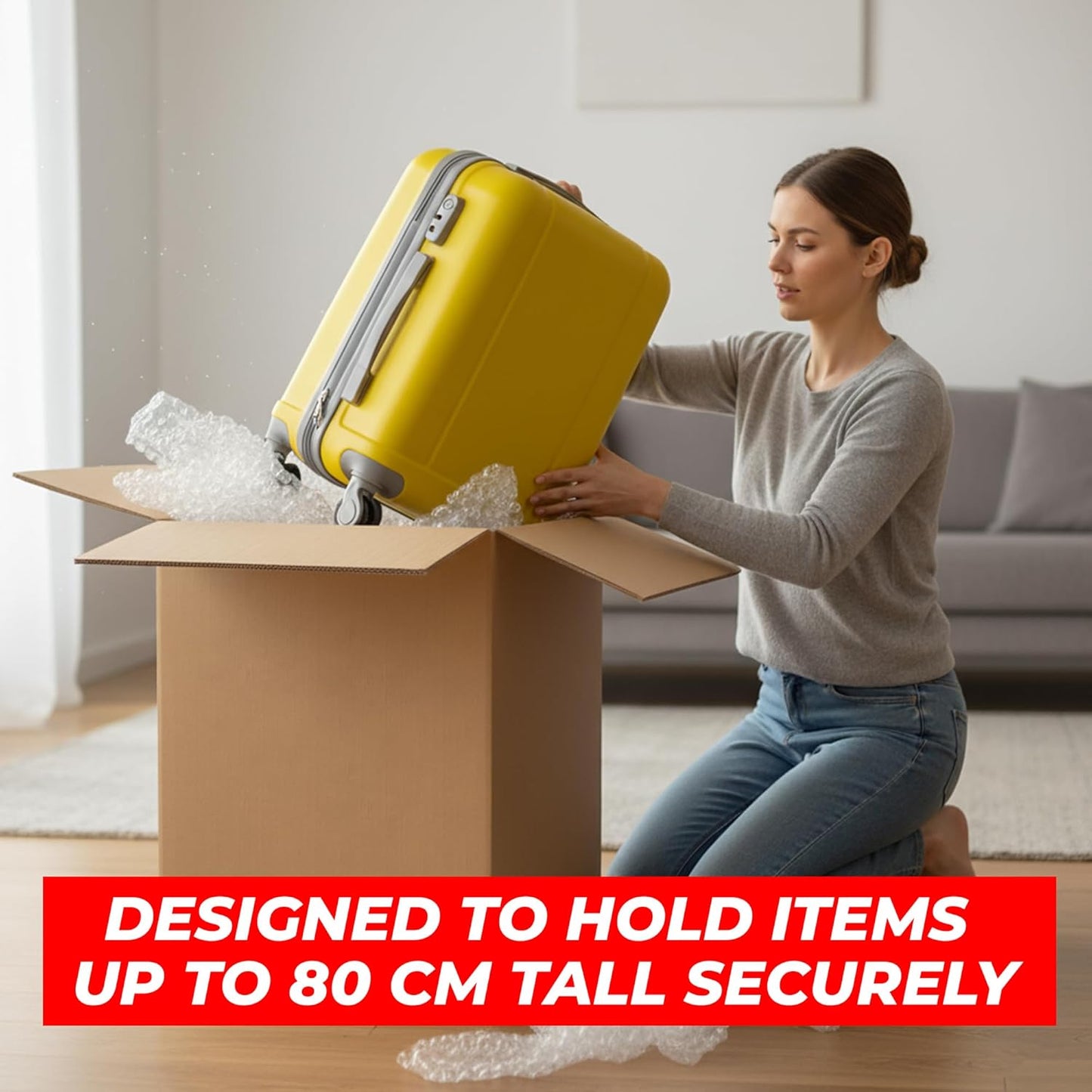 UKR Cargo Boxes 60x60x80 CM | 10 PC Heavy Duty 5-Ply Cardboard Boxes