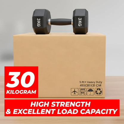 UKR 5 ply Cardboard Boxes 46x36x31cm | 10 Pcs Heavy Duty Double Wall Boxes