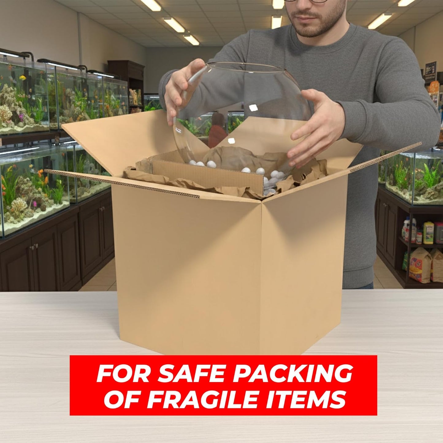 UKR Cargo Boxes 45x45x45 CM | 10 PC Heavy Duty 5-Ply Cardboard Boxes