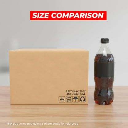 UKR 5 ply Cardboard Boxes 46x36x31cm | 10 Pcs Heavy Duty Double Wall Boxes