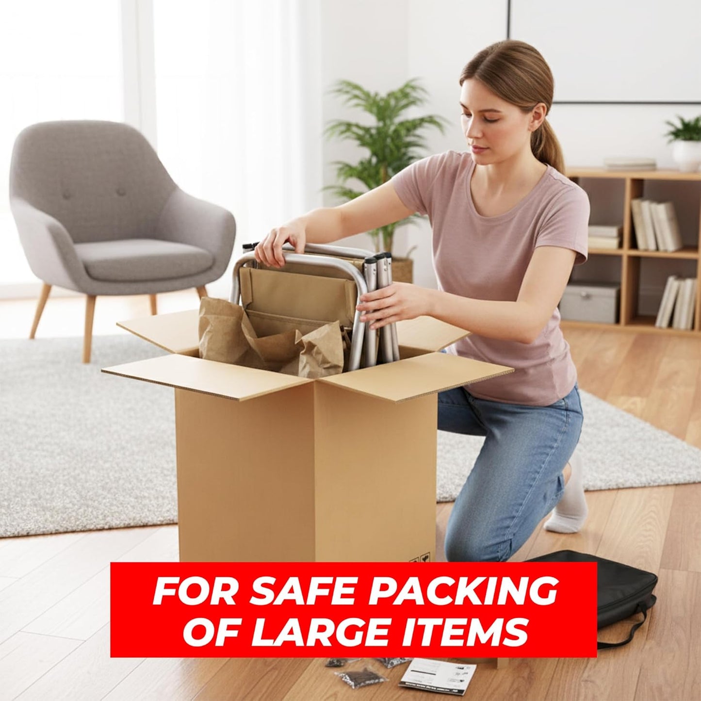 UKR Heavy-Duty Moving Box 55×50×70 cm | 10Pcs Large Empty Boxes