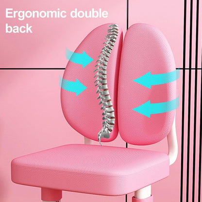 Adjustable Kids Study Learning Desk and Chair Set Ergonomic Study Table with Bookshelf, Drawer Storage, Shelves, Table Lamp & Fun Stickers (Pink)